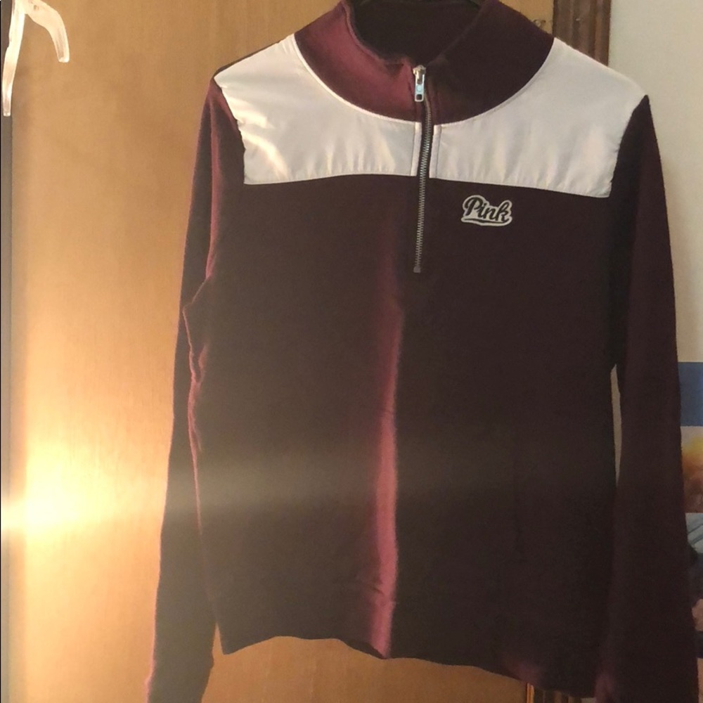 NWOT Pink Half Zip Sweater